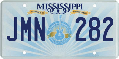 MS license plate JMN282