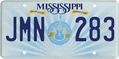 MS license plate JMN283