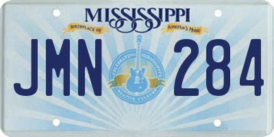 MS license plate JMN284