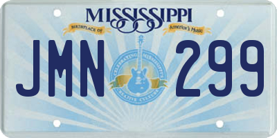 MS license plate JMN299