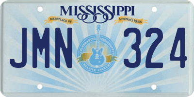 MS license plate JMN324