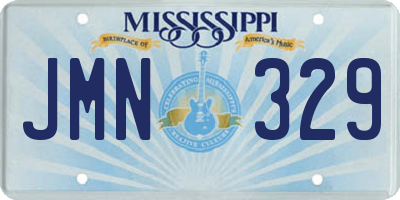 MS license plate JMN329