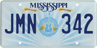 MS license plate JMN342