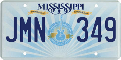 MS license plate JMN349
