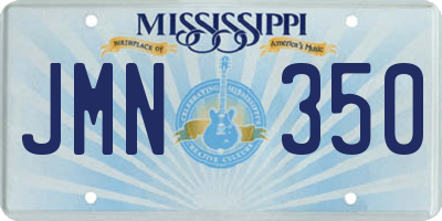 MS license plate JMN350