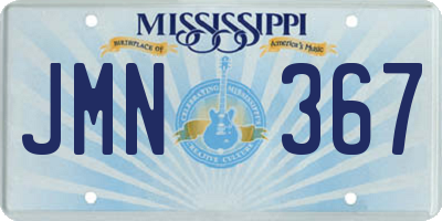 MS license plate JMN367