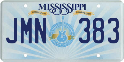 MS license plate JMN383