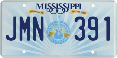 MS license plate JMN391