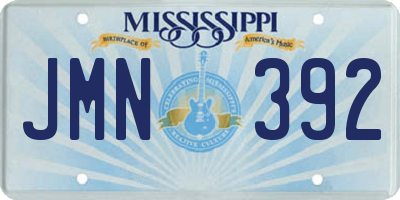 MS license plate JMN392
