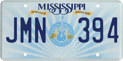 MS license plate JMN394