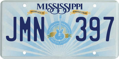 MS license plate JMN397