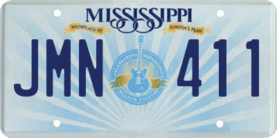 MS license plate JMN411