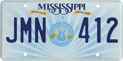 MS license plate JMN412