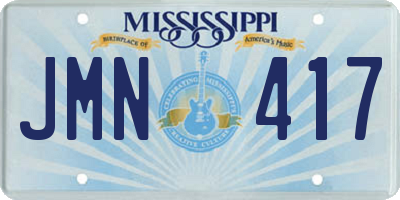 MS license plate JMN417