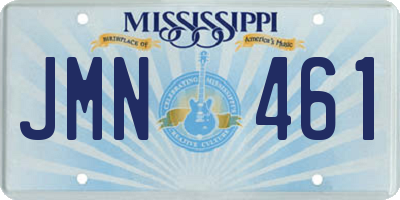 MS license plate JMN461