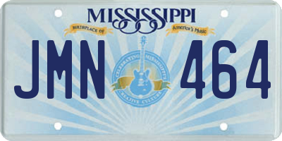 MS license plate JMN464