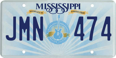 MS license plate JMN474