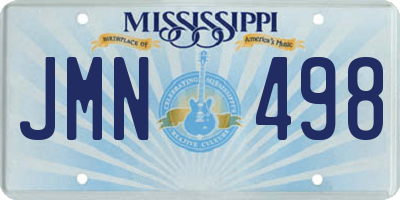 MS license plate JMN498