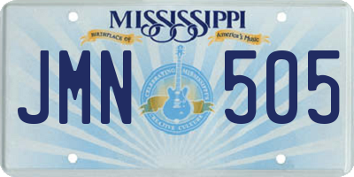 MS license plate JMN505