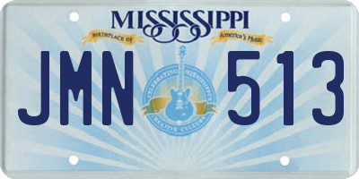 MS license plate JMN513