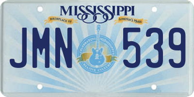 MS license plate JMN539
