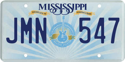 MS license plate JMN547