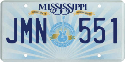 MS license plate JMN551