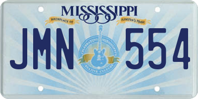 MS license plate JMN554