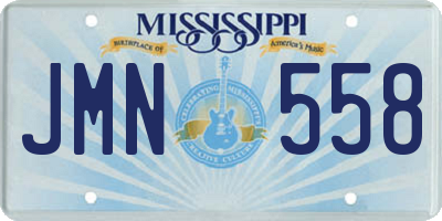 MS license plate JMN558