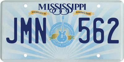 MS license plate JMN562