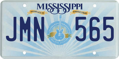 MS license plate JMN565
