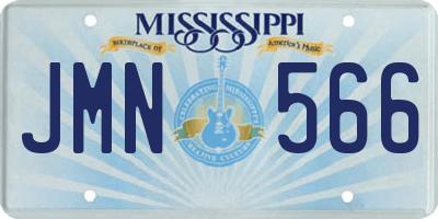 MS license plate JMN566