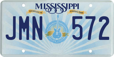 MS license plate JMN572
