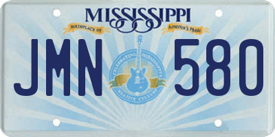 MS license plate JMN580