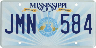 MS license plate JMN584