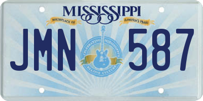 MS license plate JMN587
