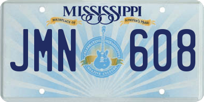 MS license plate JMN608