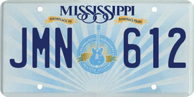 MS license plate JMN612