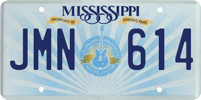 MS license plate JMN614