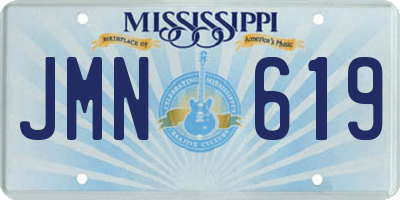MS license plate JMN619