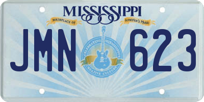 MS license plate JMN623