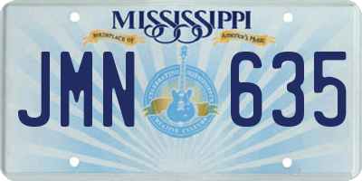 MS license plate JMN635