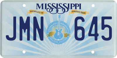 MS license plate JMN645
