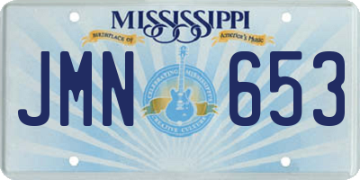 MS license plate JMN653