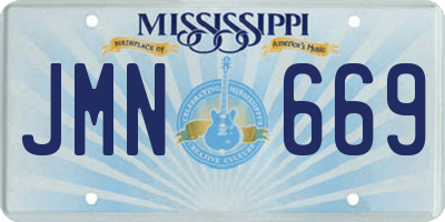 MS license plate JMN669