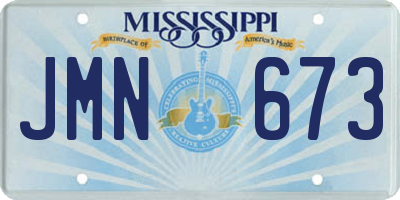 MS license plate JMN673