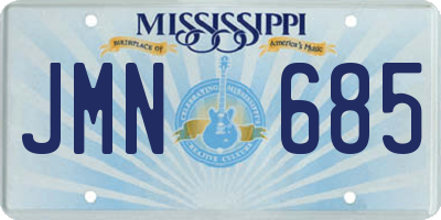 MS license plate JMN685