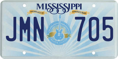 MS license plate JMN705