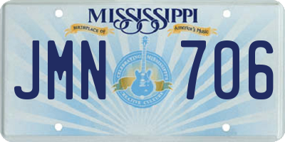 MS license plate JMN706