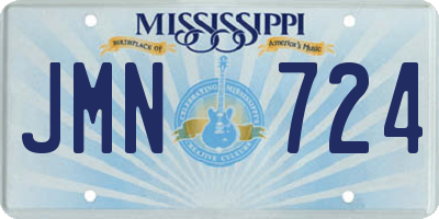 MS license plate JMN724